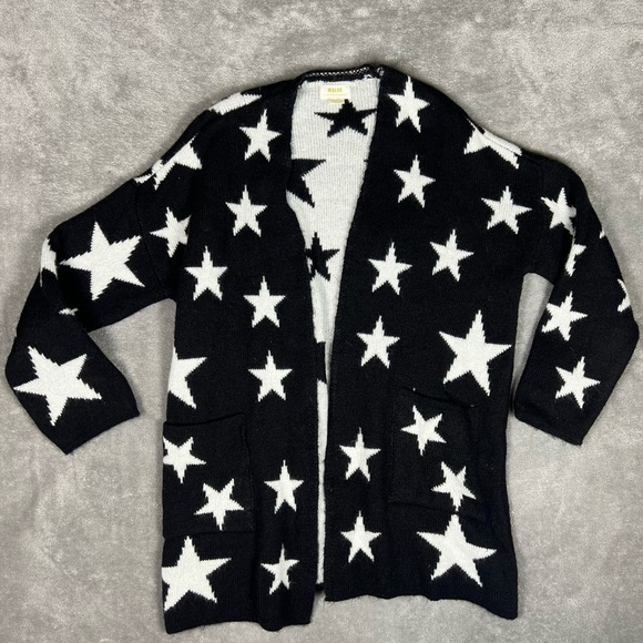 Anthropologie Cardigan Womens XS/S Maeve Star Printed Slouchy Oversized Sweater - Picture 3 of 10